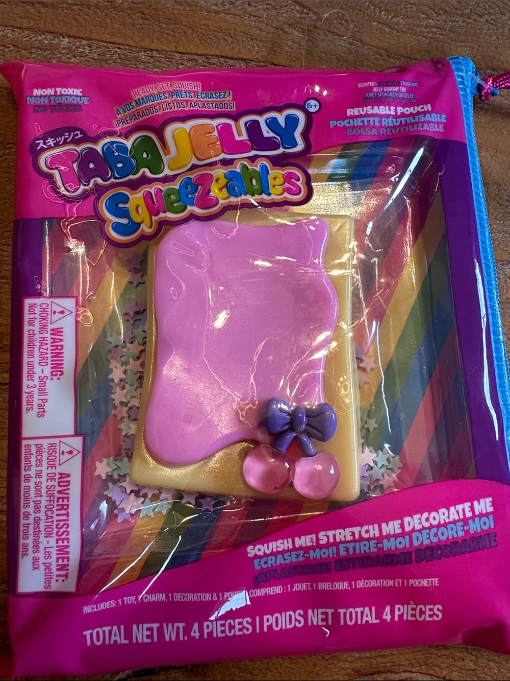 Taba Jelly Squeezables Pink & Gold Scented Party Favor